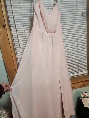 Light pink bridesmaid dress